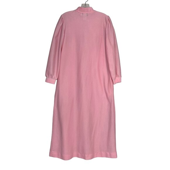 Vintage Vandemere Long Sleeve Nightgown Womens Small Pink Front Zip - Picture 2 of 7
